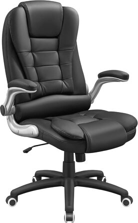 Офісний стілець SONGMICS Ergonomischer Bürostuhl, регульований, чорний, OBG21B, 52 x 53 x 122 см