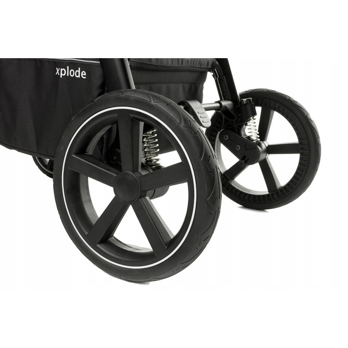 Дитячий візок-прогулянка Future Design Xplode, колір Seal Grey, з пневматичними колесами