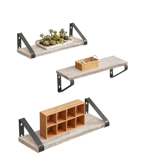 Набір полиць для стін Relaxdays (3 розміри)