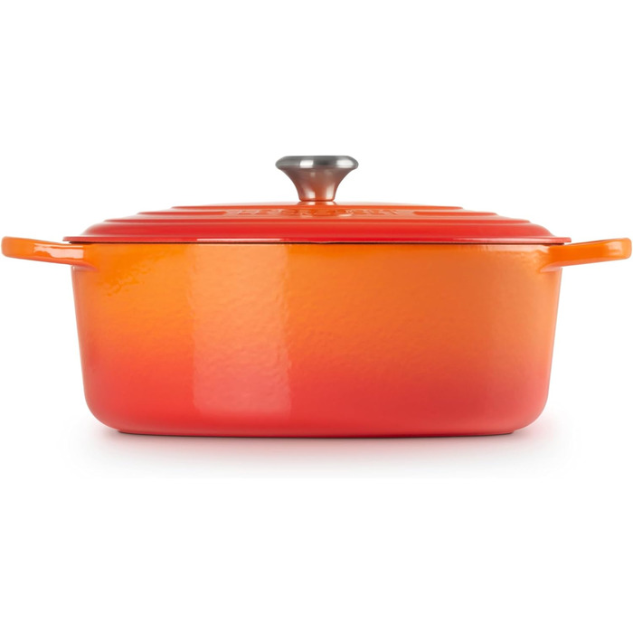 Le Creuset Signature Чавунний Бражульник з кришкою, 33 см, овальний, 7.5 л, для всіх типів плит, включаючи індукцію, чорний матовий