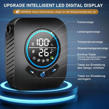 Портативна кемпінгова душ з 20л відром, акумулятор 8000mAh, набір для душу намету, пляжу, саду, миття авто