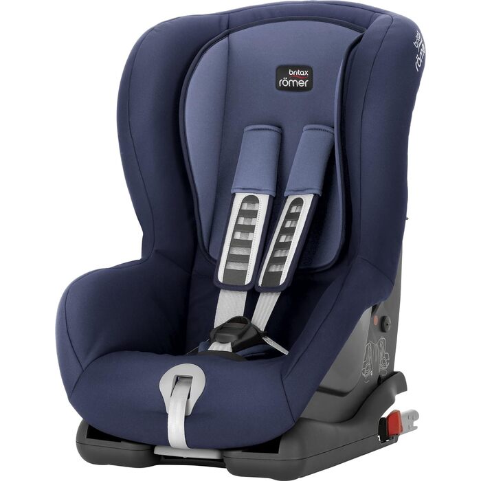 Дитяче автокрісло BRITAX ROMER 9-18 кг DUO plus, гнучке встановлення та посилений захист для дітей (група 1), від 9 місяців до 4 років, Moonlight Blue