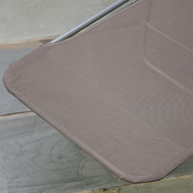 Outsunny Sun Lounger Садовий шезлонг Relax Lounger на 2 ноги Шезлонг коричневий складний для саду та патіо, стійкий до погодних умов та зручний