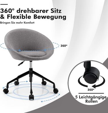 Офісне крісло RELAX4LIFE без підлокітників (сіре)