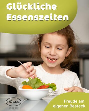 Дитячий набір столових приборів RÖSLE 'Waldfreunde' (4 шт.) з нержавіючої сталі 18/10, для дітей від 3 років, придатний для миття в посудомийній машині, чудовий подарунок на хрещення для хлопчиків та дівчаток