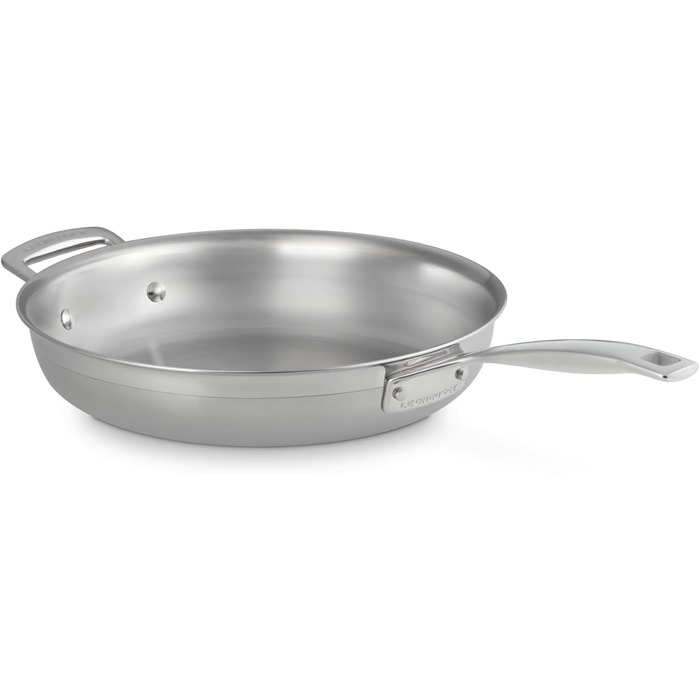 Сковорода LE CREUSET з нержавіючої сталі 28 см, Ø 28 см, для всіх типів плит (включно з індукцією) та духовки, срібна
