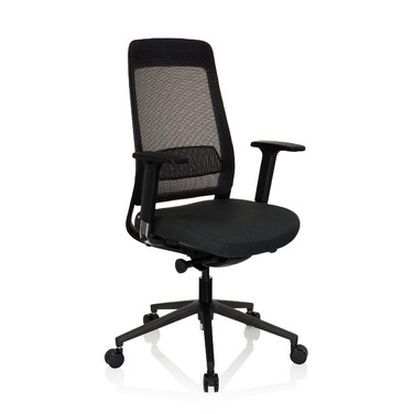 Офісне крісло / поворотне крісло CHIARO T1 BLACK сітка / тканина чорна hjh OFFICE