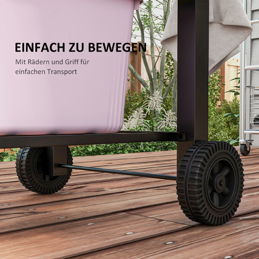 Grillwagen Outsunny для вугілля, BBQ, Standgrill, нержавіюча сталь, чорний, 113x65x108 см для саду та тераси