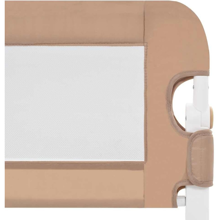 Бортик для ліжка VidaXL 150x42 см, бежевий (Taupe) - захист для дитячого ліжечка та ліжка для малюків з поліестеру