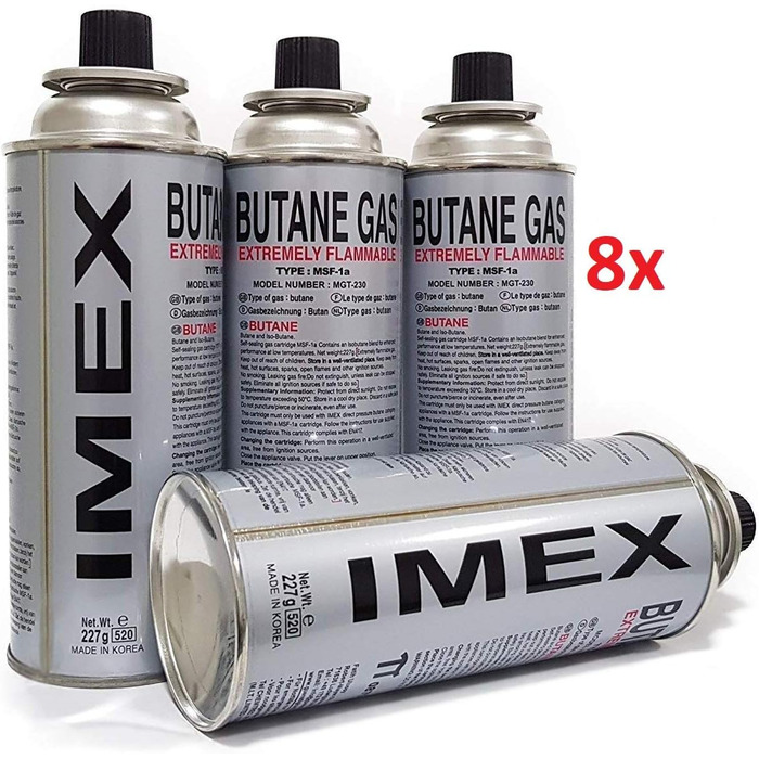 Набір газової плитки IMEX Camping Gaskoher з кейсом та 8 газових картриджів JY-500A