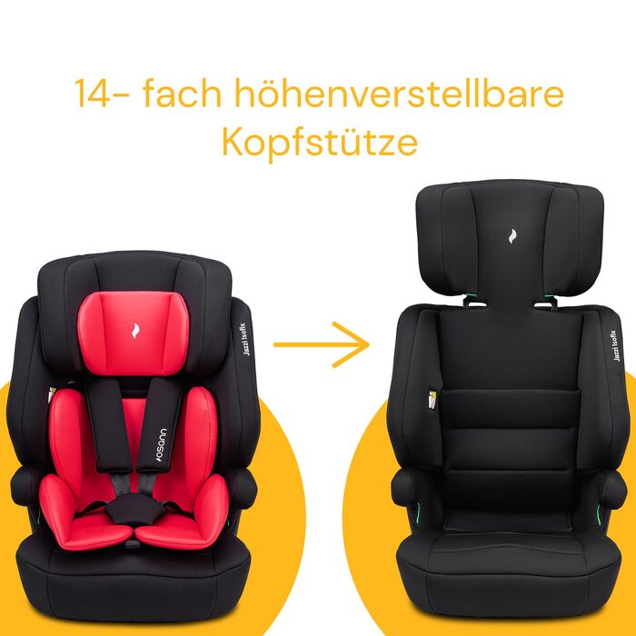 Дитяче крісло Osann Jazzi Isofix, i-Size від 76 до 150 см, зростаюче разом з дитиною - Coral