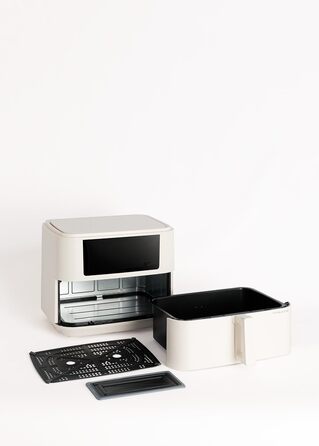 Фритюрниця повітряна 4.2L з паром, 6 програм, 1300W (10L Dual, кремовий)