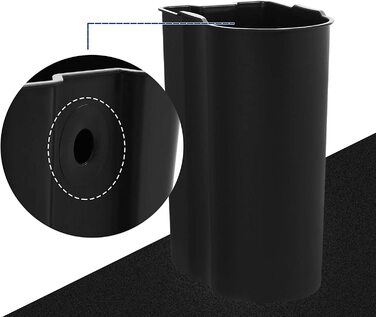 Відро для сміття SONGMIC, сталеве косметичне відро, 0 літрів, вузьке педальне відро з внутрішнім відром, для ванної кімнати, м'який ящик, нішеве відро для сміття, LTB0WT (сріблястий, 1)