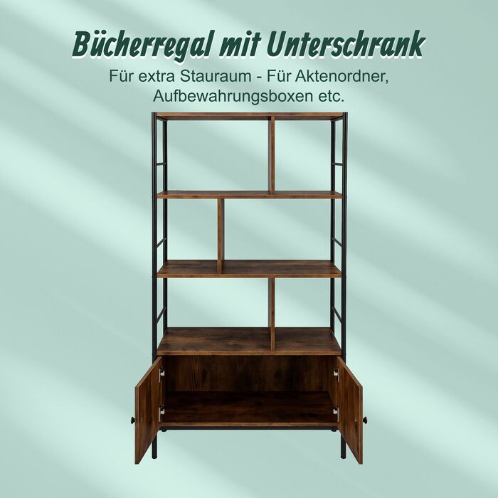 Стелаж Relaxdays з нижньою шафкою