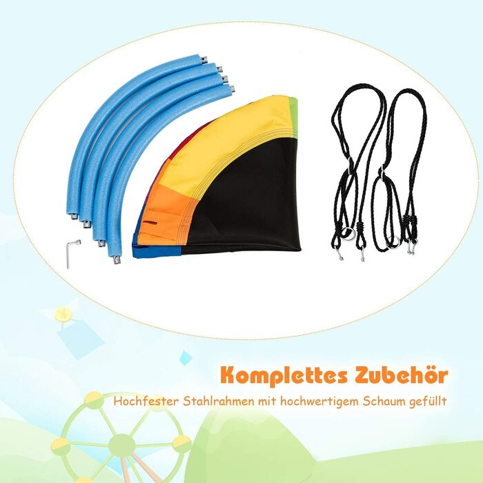 Шоукель DREAMADE для саду: регульована висота, діаметр 100 см, до 150 кг, для дітей та дорослих (кольоровий)