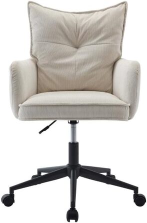 Офісний стіл Pascal Morabito BATARU - крісло з велюру, кремово-чорне, регульована висота