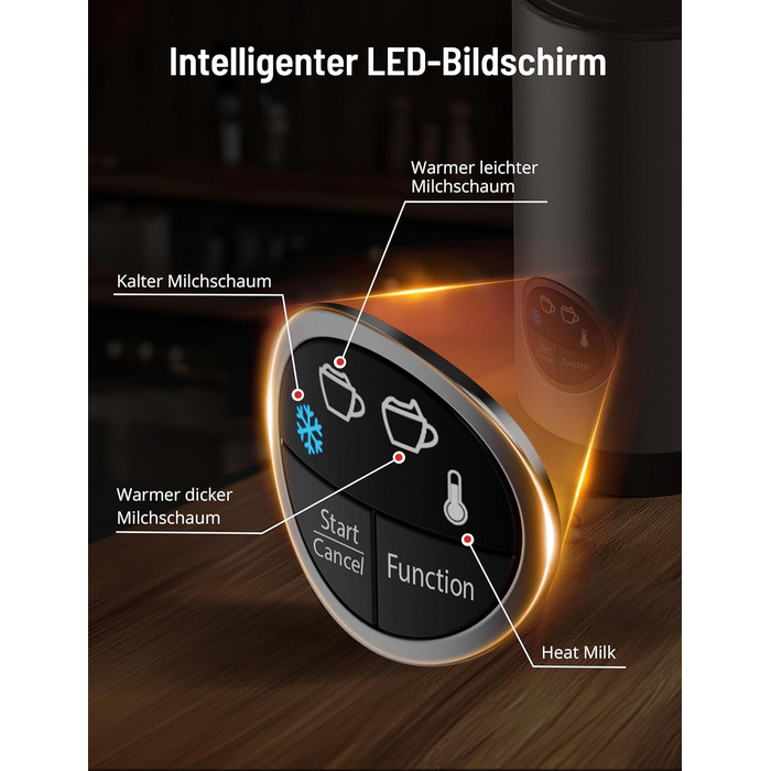 Електричний спінювач молока PARIS RHÔNE 4-в-1, 300 мл, індукція, антипригарне покриття, бездротовий, срібний