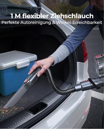 Бездротовий акумуляторний пилосос Fieety 8-в-1: потужне всмоктування 50kPa, 600W, 65 хвилин роботи, 1.6L, без мішка, для дому та авто, з турбощіткою та базою для зарядки. Ідеально для видалення шерсті тварин, килимів та твердих поверхонь.