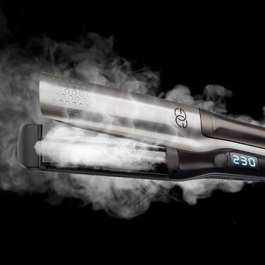 Праска для волосся 2-в-1 Glätteisen з функцією вирівнювання та завивки, професійна парова праска з титановими пластинами 42 мм, LCD-дисплей, 10 температурних режимів 100-230°C