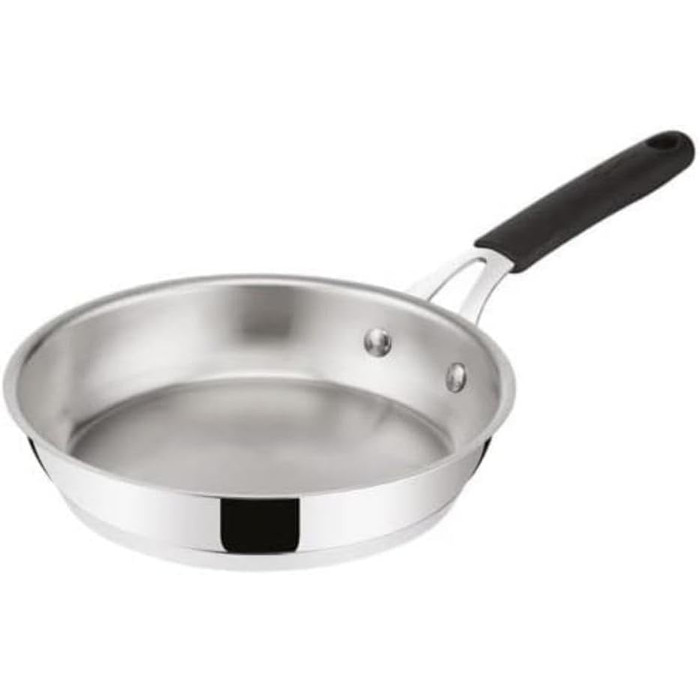 Сковорода Lagostina Tempra з нержавіючої сталі Ø24 см з індукційним дном Lagotherm та ергономічною ручкою, для плити та духовки