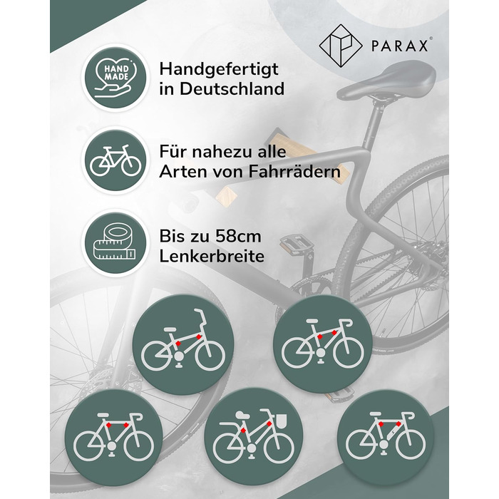 Настінне кріплення для велосипеда PARAX до 20 кг світло-коричневий з чорним
