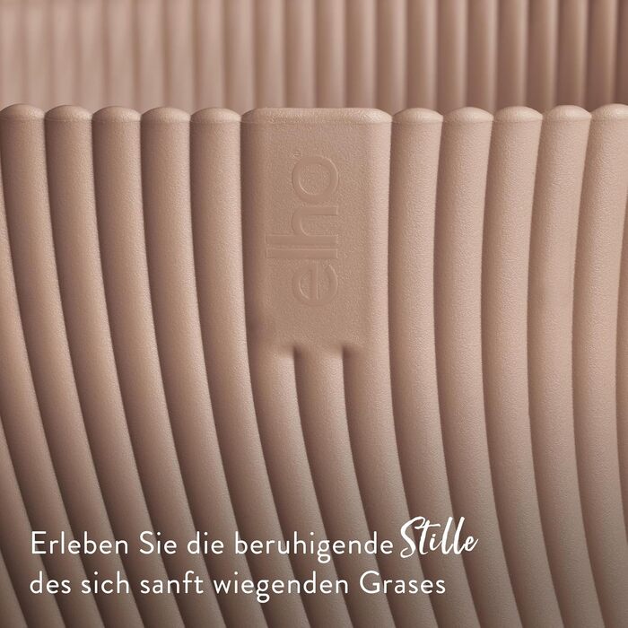 Горщик Elho Sereh Rund 40 - для дому та саду - з переробленого пластику, бежевий, Ø 39.0 x H 33.3 см
