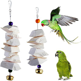 Іграшки для птахів BundleMall з мінерального каменя 21 і 26 см білі