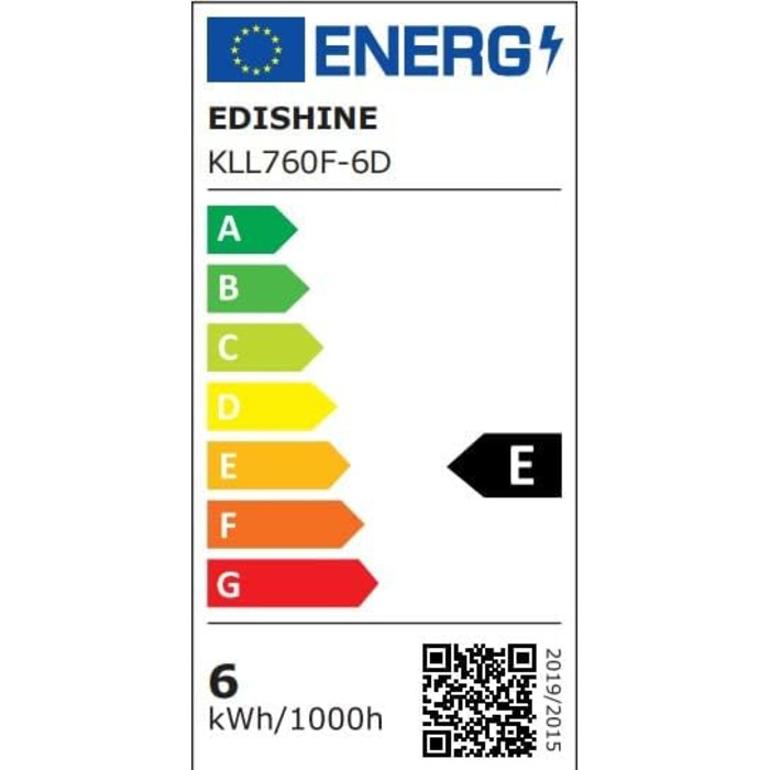 Приліжковий світильник EDISHINE, LED, вінтаж, льон, E27, штатив, стиль кантрі, бежевий натуральне дерево