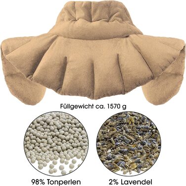 Аква-текстиль Toledo Visco Pillow 70x36x15 см Віскозна подушка для шиї Ортопедична подушка Gel Foam Pillow (вага Подушка для плечей, бежева)