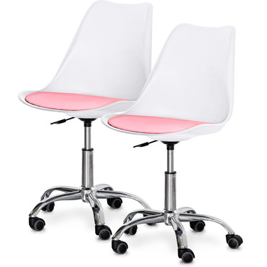 Комплект (2шт) крісло Evo-Kids Capri White / Pink (арт H-231 W/PN-Х2)