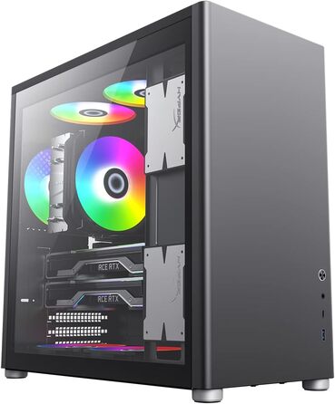 Ігровий корпус GameMax Spark Pro Cube ATX з двома загартованими скляними панелями, USB 3.0, Type-C, чорний