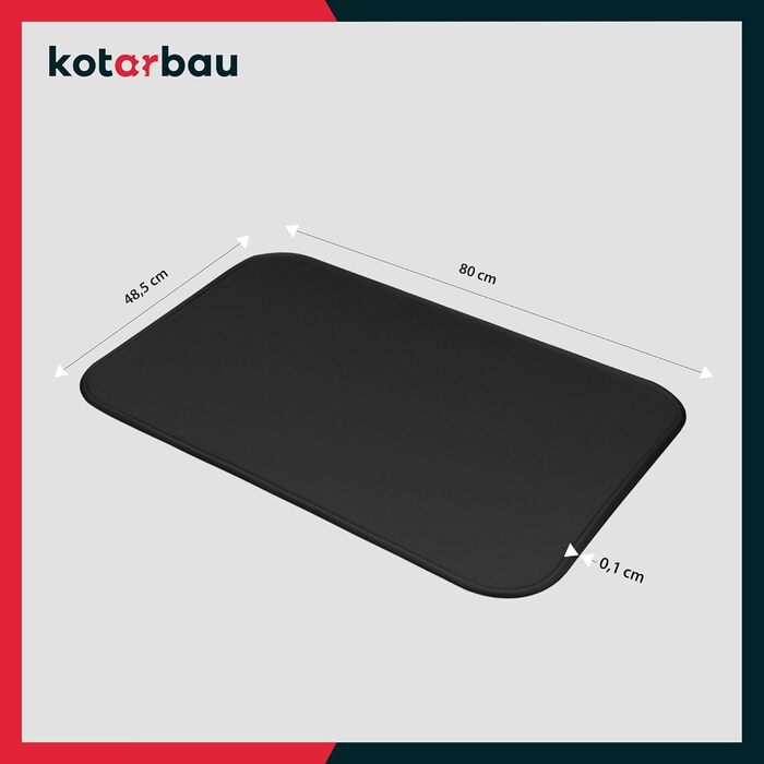 Підставка під камін KOTARBAU® з порошковим покриттям, сталь, 48 x 80 см, захист від бруду та іскр