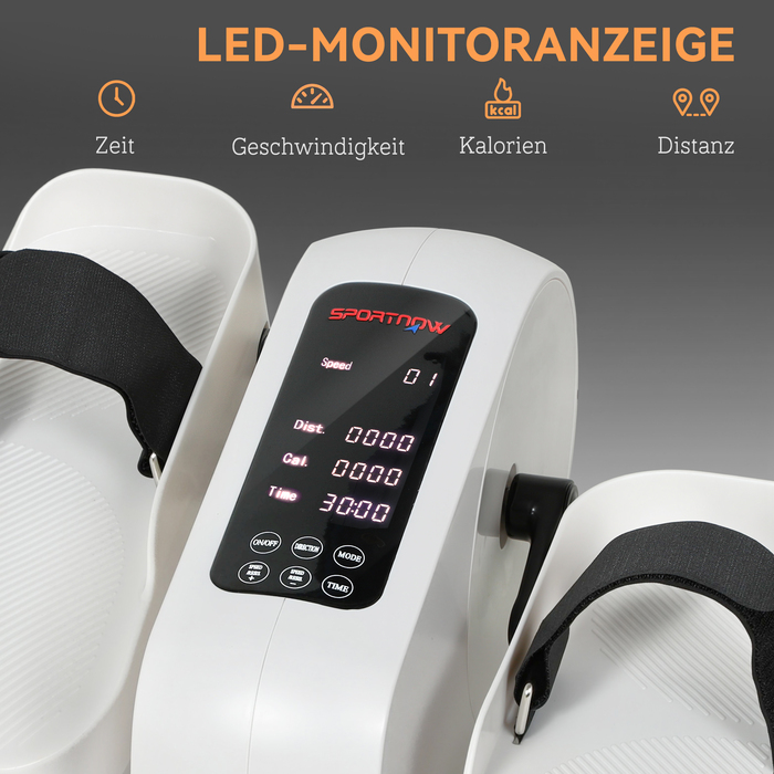 Компактний еліптичний тренажер для дому під стіл, електричний крос-тренажер з 12 рівнями швидкості та 7 рівнями опору