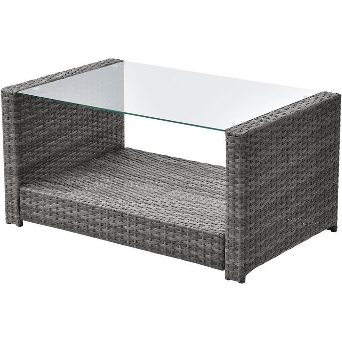 Світ Лаунж-група Roma з ротангу (сіра) - садові меблі з софі та кріслом, набір для відпочинку та обіду