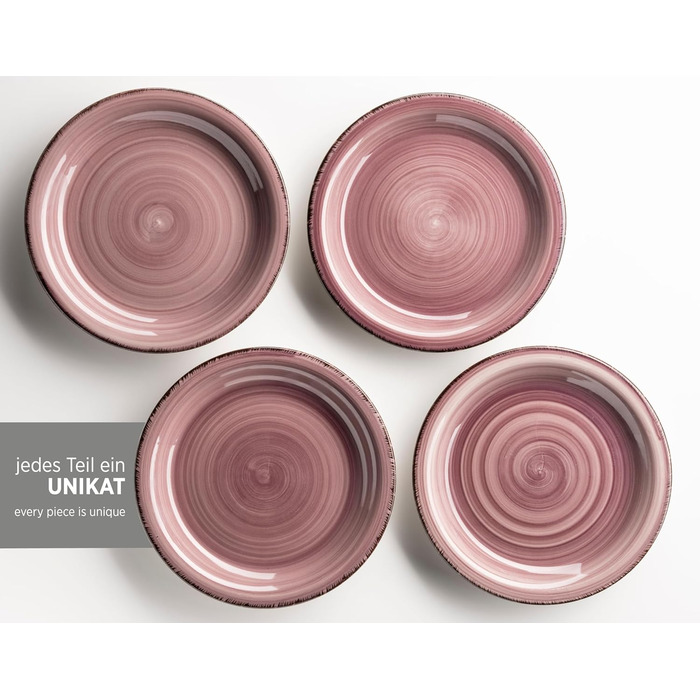 Набір посуду MÄSER Bel Tempo II (30 предметів) для 6 осіб, ручної роботи, блакитний, кераміка, Steingut (Berry)