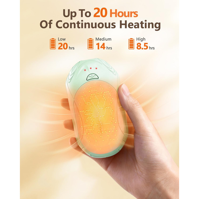 Електричні грілки для рук BOSONER (2 шт) 6000mAh USB, портативні, для чоловіків та жінок, теплий подарунок