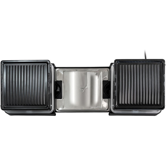 Електричний гриль-ракулет Unold 48755 Extendable для 8 осіб, 1300 Вт, з двома зонами нагріву