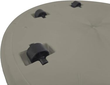 Крехер XXL круглий горщик для рослин / горщик для квітів, діаметром 79 см / 58 см, на колесах! Чудовий акцент для саду, тераси, ресторанів та комерційних приміщень! (XL-Ø58cm) (XL (Ø58cm) - 2 шт, Коричневий)