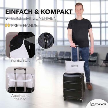 Набір для подорожей Cozyor 4-в-1: подушка для шиї, маска для сну, подушка для подорожей та плед 2 в 1, навушники, з кріпленням для рюкзака та валізи, червоний. Плед + подушка для шиї + маска для сну + навушники