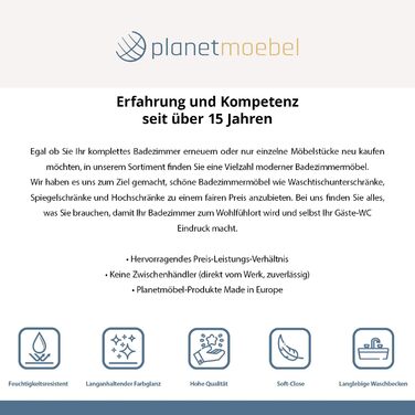 Дзеркальна шафа Planetmbel Merkur шириною 60 см Підвішування Дуб сонома, без лампи, 60x67x16 см