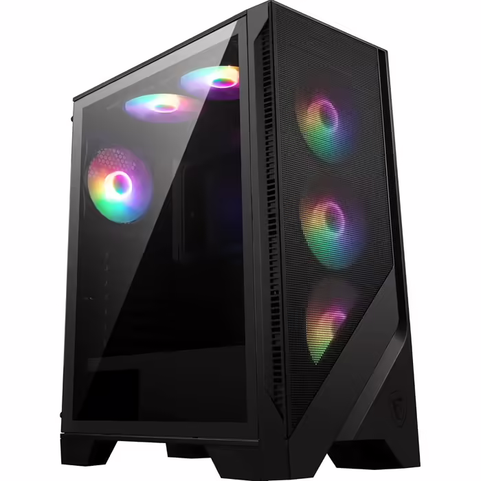Корпус для ПК MSI MAG Forge 120A Airflow, Mid-Tower, ATX, підтримка RTX 40, Auto-RGB вентилятори, магнітні пилові фільтри, загартоване скло, USB 3.2 Gen1 Typ-A
