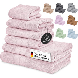 Набір рушників BOAZHAN 2 шт. великий рушник 2 шт. рушник килимок для ванни тюрбан для волосся 100 бавовна Поглинає вологу, стійкий до кольору, швидко сохне - вибір кольору рожевий