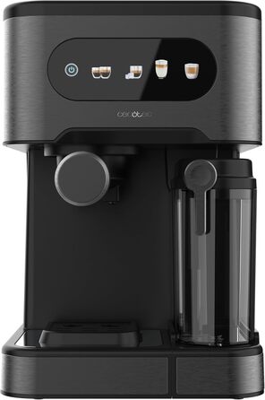Кавомашина Cecotec Halbautomatische Express-Kaffeemaschine Power Espresso 20 ColdBrew Latte: 1350 Вт, 20 бар, холодний/теплий/гарячий, сенсорний екран, 1.5 л резервуар для води, 500 мл молока, підігрівач чашок, подвійний портафільтр