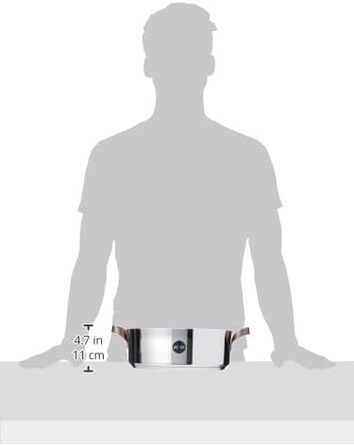 Каструля Alessi Edo з нержавіючої сталі, 5 л, з двома ручками, коричнева