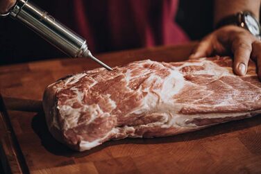 Спринцовка для м'яса MOESTA-BBQ 10396 - нержавіюча сталь, 5 насадок для маринування та приготування