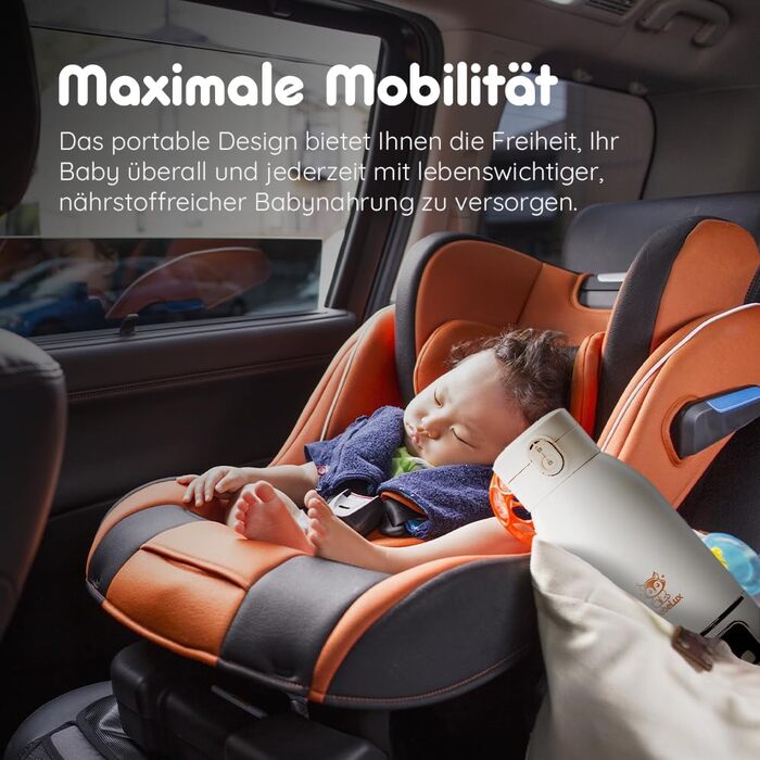 Підігрівач для дитячих пляшечок BEBELUX електричний, USB-C, 36W, Beige V1 - швидке нагрівання, підтримка температури, BPA-free, безпечний та герметичний