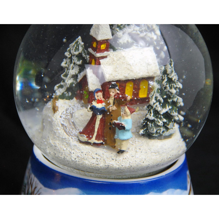 Шнеекюгель Різдвяна Прогулянка: Ностальгійна Зимова Пейзаж на Підставці з Мелодією, 100 мм, 20099