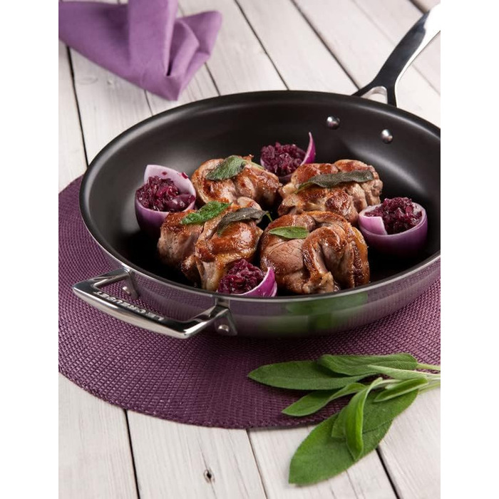 Сковорода LE CREUSET з нержавіючої сталі 3-шарова, 32 см, з антипригарним покриттям