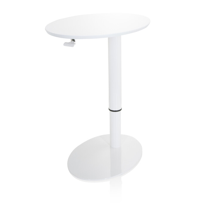 Столик приставний STAND III, овальний, білий, 65 x 50 см, hjh OFFICE