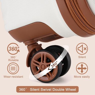 Чемодан середнього розміру KONO 24 дюйми з ABS, TSA-замком та 4 колесами (65×44×25.5 см)